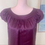 Banana Republic  Purple Silk Pleated Dress S Petite Photo 1