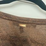 White House | Black Market  Women’s Large Metallic Brown Short Sleeve Photo 4