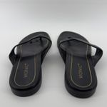 Vionic  Agave Comfort Toe‎ Post Sandal Flip Flop Black Leather Women 11 Comfort Photo 4