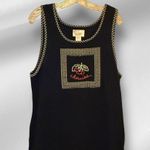 Christopher & Banks  Embroidered Cherries Black Dress Photo 1