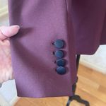 ZARA  Women’s Tuxedo Double Breasted Blazer Jacket Cabernet Burgundy Sz Large Photo 6