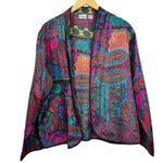 Chico's Paisley Silk Blend Kimono Jacket Blazer Multi Color Size M/L Photo 1
