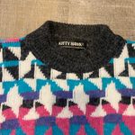 80s Vintage Kitty Hawk Mockneck Sweater Womens L Chunky Knit Geometric Colorful Multiple Size L Photo 3