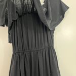 Amazon Oyanus  Medium Black Ruffle Off Shoulder Maxi Dress with Pockets Photo 4