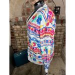 Blair cardigan Jacket floral bright NWT blue red yellow pink Photo 3