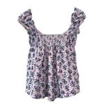 Free People Gaia Printed Lilac Floral Corduroy Bow Tunic Size XS Photo 6