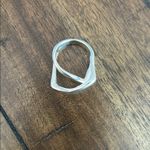 Elegant Sterling Silver Crossover Ring Photo 2