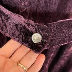 Coldwater Creek Velvet Jacket Lace Collar Purple Women Button Up Victorian Size Large Delicate Photo 5
