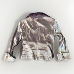 Vintage CACHET Gold Wrap Blouse Shimmer 4 Zip up back Church Event Glam Y2K Photo 1