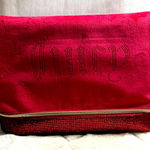 Juicy Couture NEW Red Felt Bling Cosmetics Bag Photo 0