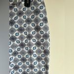 Worthington Stretch Women's Pants Size 12P Cotton Gray Blue Geometric Photo 3