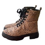 Olivia Miller Normie Leopard Print Combat Boots Photo 5