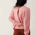 Athleta Pink Long Sleeve Elemental Top Cropped Shirt Sz.S Photo 2