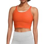 Nike NWT Yoga Luxe Cropped Tank CV0576-817 Size XSmall Orange Sports Photo 0