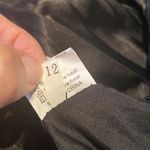 Women’s Black Full Length Prom Party Dress Criss Cross Back Small Train Size 12 Photo 9