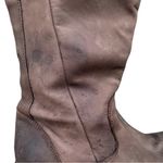 Liberty Black Boots Womens 9 Brown Leather Tall Knee High Riding Moto Biker Zip Photo 12