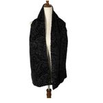 VINTAGE FORECASTER of BOSTON Velvet Burnout Scarf Black Photo 2
