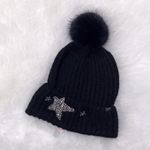 Victoria's Secret Victoria Secret Pom Pom Beanie-Black W/crystals-NWT Photo 0