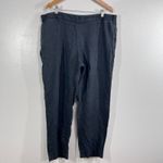 J. Jill Love Linen Pants 1X Women Faded Black Pull On Tapered Relaxed Fit Casual Photo 1