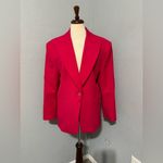 ZARA  Christmas Fuchsia Tailored Fitted Blazer Limited Edition Lapel Collar Sz XL Photo 9