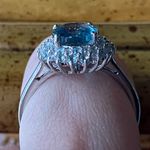 Teal Color Changing Fluorite Sterling Silver Ring Size 9.25 Photo 2