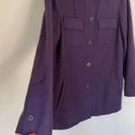 Harvé Benard Collection harvè benard wool blend coat dark blue elbow patches Women’s size 4 Photo 3