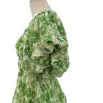 Hello Molly Challenge Your Faith Dress Puff Sleeve Floral Print Green Size US 2 Photo 7