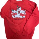 Reiss vintage 80’s Teddy Bear Sweatshirt PEACE ON EARTH XL Bears With Hats  Photo 0