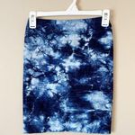 Bebe  | Blue Tie Dye Stretch Mini Skirt Sz S Photo 0