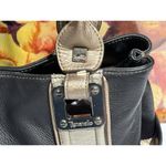 Tignanello Genuine Leather/PVC Hand/Shoulder Bag Purse Black/Beige Photo 4