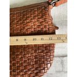 Anthro Vilenca Holland Cognac Leather Woven Crossbody Bag Boho Chic Timeless Brown Photo 6
