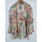 Ralph Lauren Lauren  100% Linen Button Up Top Floral Size 2X Coastal Feminine Photo 4