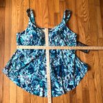 Avenue  NWT Women's Blue Multi Swimsuit Tankini Top Size  28 Photo 7