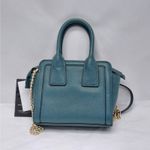 Nine West  Women Mini Satchel Crossbody Handbag Teal Green Gold Chain Strap Purse Photo 1