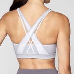 Athleta Women's Size M Jacquard Transcendence Bra Slate Grey Photo 1