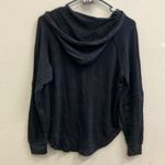 Rewind  pull over crochet sleeve hooded sweater Small boho whimsigoth 740 Photo 6