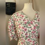 Silhouettes Floral V Neck Tie Dress, Shorts Sleeve Dress, Size 16W Photo 1