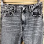 ZARA ‎ Dark Wash High Rise Black Denim Straight Leg Jean Size 8 Casual Streetwear Photo 1