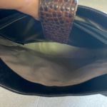 Brahmin  Brown Black Croc Embossed Minimalist Western Coastal Quiet Luxury Bag Photo 4