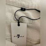 7 For All Mankind NWT  Ivory Color Jean Jacket Size S Photo 3