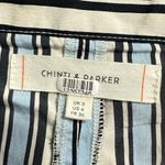 Chinti & Parker Midsummer Relaxed Shorts Women's 4 Off White Blue Tie Waist RTR Photo 4