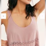 Free People Intimately  Voile Trapeze Lace Slip Dress Tunic in Misty Pink XS Photo 2