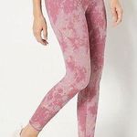 Susan Graver SG Sport Regular Printed Contour Knit Crop Leggings Dusty Rose Photo 0
