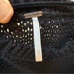 Free People  Park Slope Oversized Slouchy Knit Crochet Sweater Black size Small Photo 2