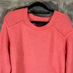 ZARA  Knit Sweater Woman's Small‎ Orange Oversized Winter Reversed Seams Photo 2