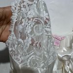 Victoria's Secret Womens Ivory Lace Pleated Chiffon Slip Size XL Photo 4
