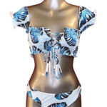 Haute Swimwear BLUE HAWAIIAN BIKINI size SMALL Photo 0