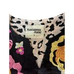 Savanna Jane Women's Tan Animal Print Short Sleeved Top Black Photo 3