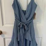 Altar'd State Blue Fit And Flare Dress Photo 0