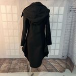 Venus Black Handkerchief Hem Pea Coat Size 12 Photo 4